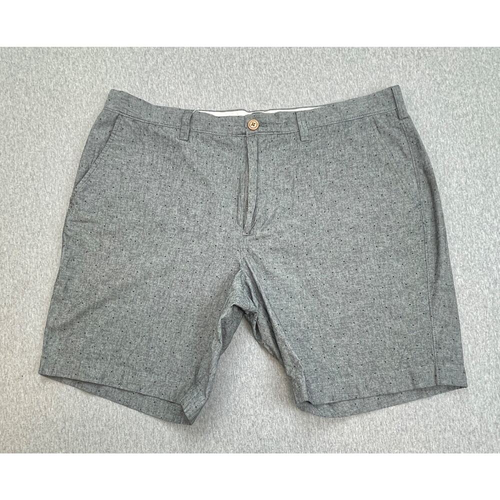 J Crew Shorts Mens 38W Gray Polka Dot 100% Cotton Gramercy Chino 9" Inseam